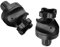 TopHomer Canopy Fittings, Three-piece Suit Plastic Swing Frame Attach Bracket for Garden Patio Porch Canopy Frame (Black)