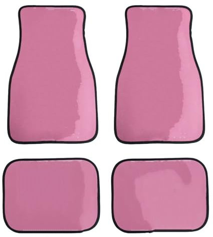 4 stücke Matte Plüsch Teppich Teppich Anti-Rutsch-Fußmatten JDM Auto Matten Pad Protector Universal Für Auto Styling(Pink)