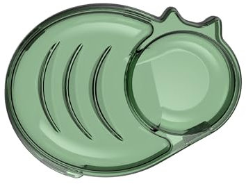 Gamelle Anti Glouton Chat, Antidérapant Gamelle de Puzzle Interactive pour Chat et Chiot (Vert)