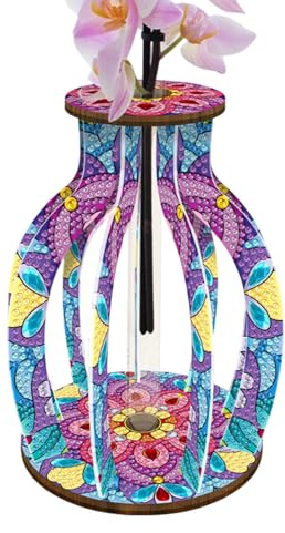 GEM Art Painting, GEM Art Craft Kit - Flower Pot Art Painting Kit - Handmade Decorative Products for Women Men Teens Beginners Kids