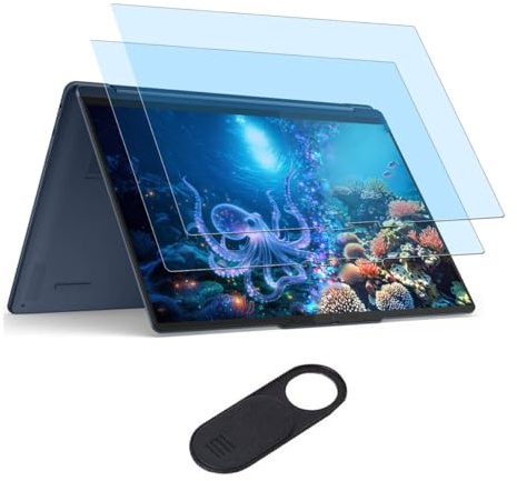 2 Pack Anti Blue Light Screen Protector for Lenovo Yoga 7 / 7i 2-in-1 Touch Screen 16 Inch Laptop,Anti Glare and Eye Protection (Matte) Shield