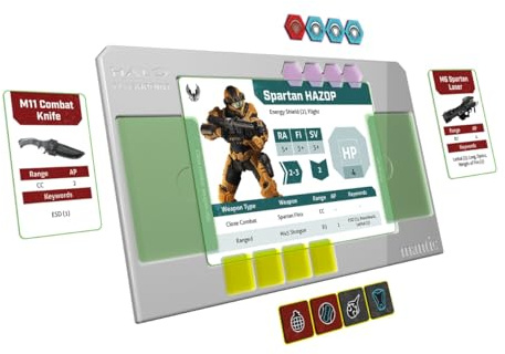 mantic Halo: Flashpoint Force Organiser Tray Pack | In-game Card and Token Storage for Halo Miniatures Game | Table Management Accessory