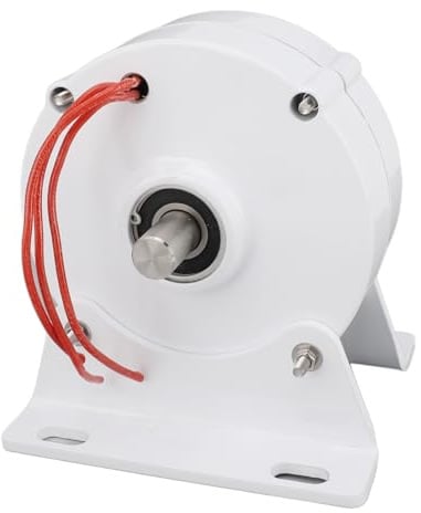 Tyenaza Permanent Magnet Synchronous Motor Household Dual Shaft 3 Phase AC Alternator with Base 48V (200W)