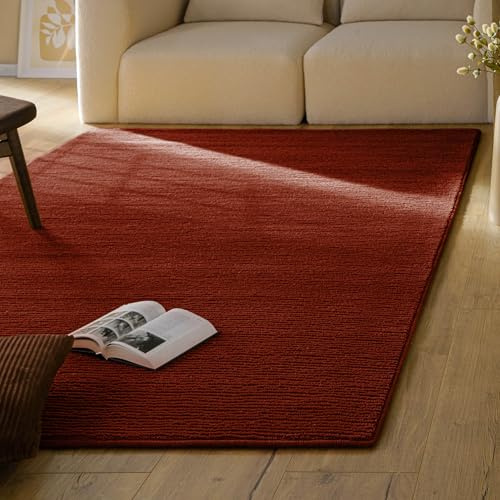 Wecon Home Castello ONE Kurzflorteppich, 200 x 300 cm, Purpur rot