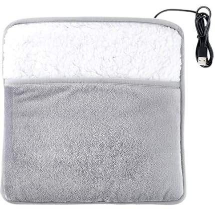 Elektrischer Fußwärmer – USB-betriebene Heizkissen-Konstruktion | waschbares Design, Wärmeunterstützung unter dem Schreibtisch für Erwachsene, Männer, Frauen, Zuhause, Winter, Komfort, Entspa