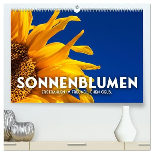 Sonnenblumen - Erstrahlen im freundlichen Gelb. (hochwertiger Premium Wandkalender 2026 DIN A2 quer), Kunstdruck in Hochglanz: Sonnige Aussichten (CALVENDO Natur)