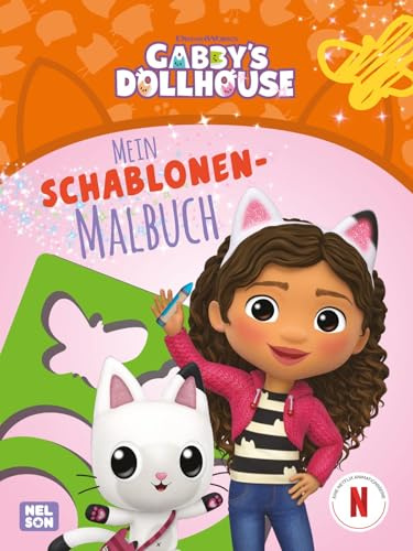 Gabby’s Dollhouse: Mein Schablonen-Malbuch: Mit toller Papp-Schablone | Perfekt für kleine Kinderhände ab 3 Jahren