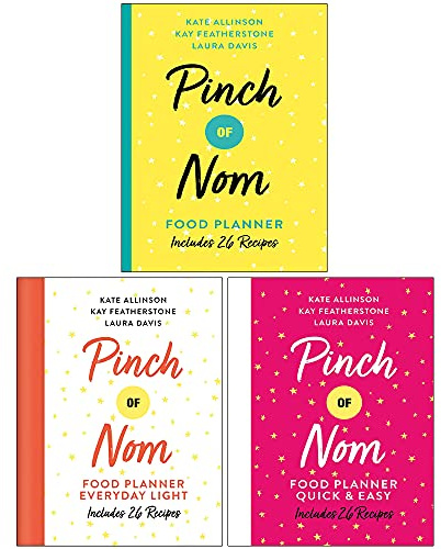 Pinch of Nom Food Planner Collection 3 Books Set By Kay Featherstone, Kate Allinson, Laura Davis (Pinch of Nom Food Planner, [Hardcover] Everyday Light, [Hardcover] Quick & Easy)
