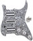 BQLZR Black White Zebra Color 3-Schicht HSH E-Gitarre geladen Prewired Pickup Pickguard f¨¹r E-Gitarre