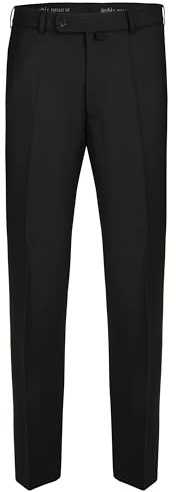 aubi: Herren Businesshose Anzughose Flat Front Modell 29, Farbe:schwarz (50), Größe:31