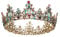 SWEETV Runde Schmuck Krone für Frauen Volle Tiara Kristalle Diadem Cappello da Festa Accessori Costumi Abschlussbälle copricapo