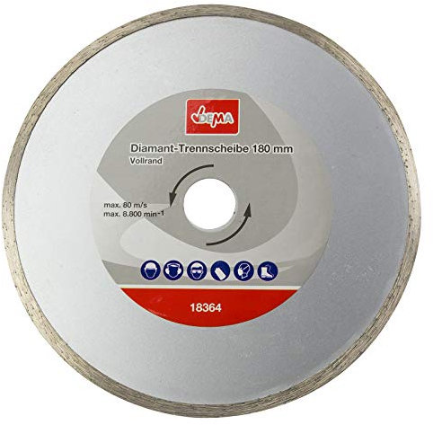 DEMA Diamant Trennscheibe 180 mm Vollrand DDT180V