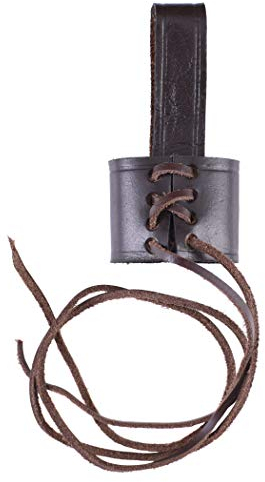 Battle-Merchant Gürtelhalter für Dolche und schlanke Schwerter, aus Leder, Braun, Größenverstellbar, LARP, Mittelalter, Wikinger, Lagerleben, Fasching, Karneval, Cosplay, Kostümparty
