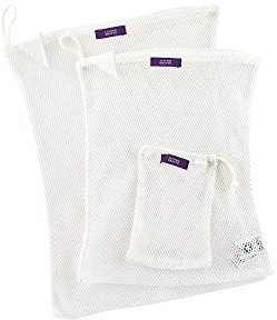 Living Crafts - GENUA | Wäschenetze, Wäschesack, Wäschesack für Waschmaschine, 2 Stück, robustes Netz-Wäschenetz mit Reißverschluss für Blusen, Unterwäsche, Dessous und Babykleidung