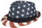 Boland 44966 - Hut USA, Kopfbedeckung Amerika, Sterne, Streifen, Fedora, Kopfbedeckung, Reise, Uncle Sam, Kostüm, Karneval, Mottoparty