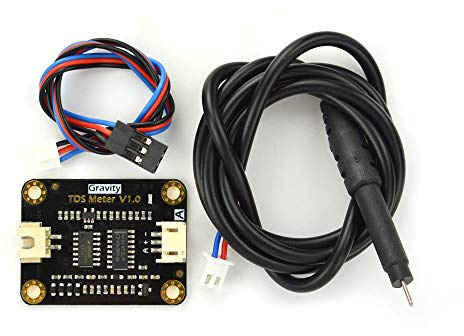 Gravity: Analog TDS Meter Sensor Kit for Arduino - 83cm Waterproof Probe with Anti-Polarization Design, 0-1000ppm ±10%, Water Quality Testing for Hydroponics/Aquarium/Home