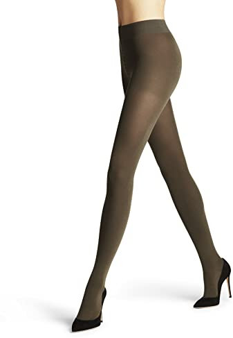 FALKE Family W Ti algodón sostenible lisas 1 pieza, Pantimedias Mujer, Verde Military 7826, 40-42