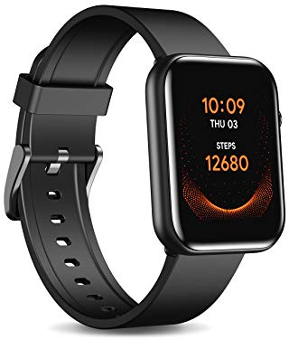 Ticwatch GTH Smartwatch bis zu 10 Tage Akkulaufzeit mit Hauttemperaturmessung Blutsauerstoff Herzfrequenzüberwachung Schlaftracking 5ATM wasserdicht für Männer und Frauen, TicWatch GTH EU