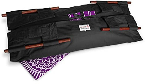 Sweet Goodbye Cocoon® - Eco-Friendly Pet Burial & Cremation Ceremony Kit (Classic Cotton)- Casket for All Pets & Breeds - Dogs Cats Rabbits Birds & More (Choose Size & Color) (Large, Black/Magenta)