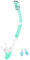 Supertrip Trockenschnorchel Erwachsene Unisex Trocken Snorkel Schnorchel mit Ventil zum Schnorcheln Schnorchelrohr mit weichem Mundstück Ohrstöpsel