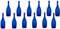 BELLEROFONTE Bouteilles en verre bleu pour eau solarisée 750 ml avec bouchon de pression avec joint (12)