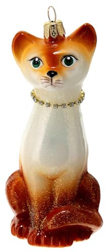 Holyart Orientalische Katze, Weihnachtsbaumschmuck aus mundgeblasenem Glas