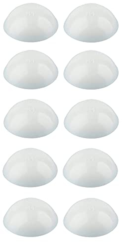 cyclingcolors 10x cache vis avec lèvre étanchéité pour vis cylindrique bombée capuchon protection bouchon meuble, blanc 18mm