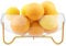 Navaris Cuenco para Frutas de Cristal - Bowl Frutero Decorativo de Cocina con Soporte de Metal - Bol Grande para Fruta Chuches Snacks Dulces