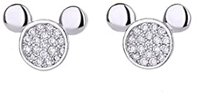 Miancheng Boucles d'oreilles à tige Mickey Mouse en argent sterling 925 pour enfants, adolescentes, petites filles, bébés (3 à 13 ans), Argent sterling