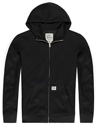 Vintage Industries Cruz Kapuzenpullover mit Reißverschluss, Schwarz , M