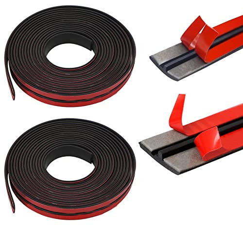 Automotive Door Sealing Strip 5M,WMLBK T-shaped Car Sealing Strip 14mm+19mm Sound Insulation Strip Windshield Rubber Seal for Car Front Rear Windshield