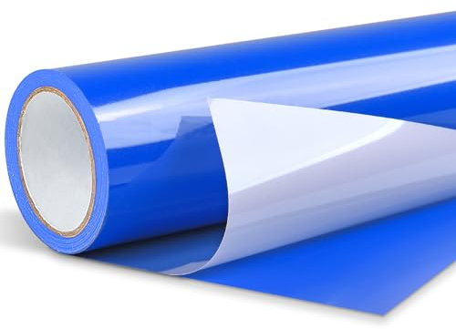 Lya Vinyl Dunkelblau Plotterfolie Vinyl -30,5 x 500 cm PET Vinylfolie Plotter für Cricut, Hohe Qualität Schwarz Plotterfolie Vinyl für Party Dekoration, Aufkleber, Craft Cutter