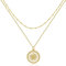 Jenosy Kette Layered Damen Kette Pentagramm Gold Personalisierte Stern Kette Damen Zarte Halskette mit Stern Anhänger Damen Hypoallergene 18K Vergoldete Kette Modeschmuck für Frauen und Mädchen