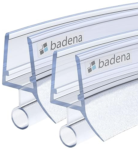 Badena® Duschdichtung für 6mm 8mm Duschtüren gebogen 2x 80cm I Duschtürdichtung Glastür I Duschkabinen Dichtung I Ersatzdichtung Dusche