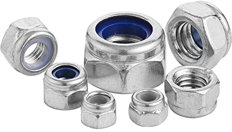 Verbindungsmutter, Sechskantmutter, Verbindungsmutter Nylon-Sicherungsmutter 304 Sechskant-Edelstahl 304 M2 M2,5 M3 M4 M5 M6 M8 M10 M12 M14 M16 M20 M24 Nylonmutter Gewindestangengröße: M1 4 5 Stück) (