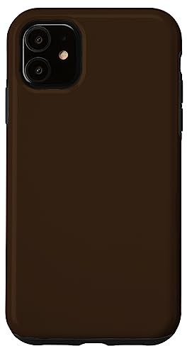 iPhone 11 Case, Dark Brown Phone Cover For Phone, Plain Brown Phone Case
