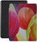 Lunso - Compatible avec Kobo Glo/Glo HD/Touch 2.0 Case (6) - Housse de couchage en cuir Saffiano Vegan - Tulipes
