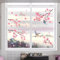Tanlaby Blume Fensterbilder Frühling Sommer Fensteraufkleber Rosa Blumen Fenstersticker Selbstklebend Fenster Anti-Kollision Glastüren Fensterdeko Aufkleber