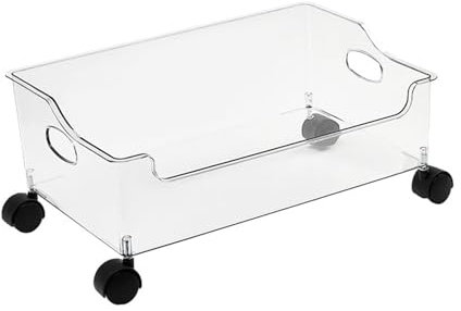 shenruifa Bewegliches Bücherregal, Buch-Organizer mit Rollen, Tragbare Rollende Bücherbox, Stehende Zeitschriftenaufbewahrung, Bücherregal, Fahrbare Anordnungsdose