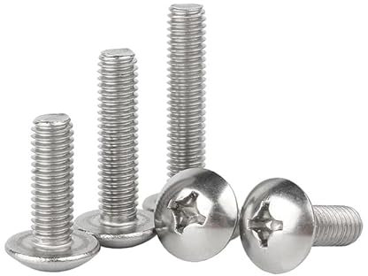 MOOPW Croce Bulloni a testa tonda Acciaio inossidabile 304 Fungo Bulloni testa tonda piatta Pan Viti Machine Elementi di fissaggio M4 x 20mm 20 Pcs