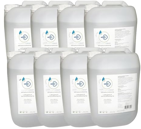 8x 10 Liter membraclean AIR Kaltvernebelung (Konzentrat) zur effektiven Desinfektion von Flächen & Gegenstände, Schimmelbeseitigung, Geruchsbeseitigung, Tatortreinigung, Keimreduzierung der Raumluft