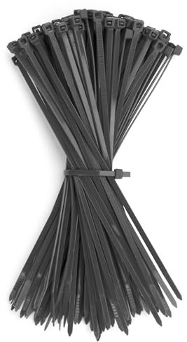 GUNGY Attache Cable Noir 200 x 3,6 mm Collier de Serrage Plastique Serre Câbles Électriques pour Cable Management Jardinage 100 Pièces