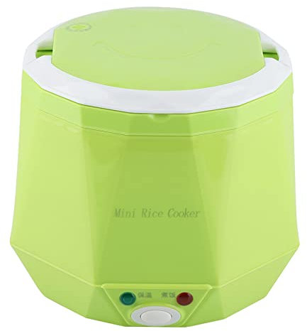NIZUUONE Olla Arrocera Multifuncional Eléctrica Portátil, Vaporizador de Alimentos, 24V, 140W, 1,6l, para Camión Doméstico (Green)