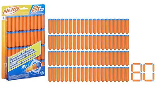 Nerf N Series N1 Darts, Includes 80 Darts, Compatible Only with Nerf N Series Blasters, Outdoor Games, Ages 8+