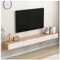 Soporte de TV flotante montado en la pared, mueble de TV para colgar en el centro de entretenimiento, consola de almacenamiento con puerta y almacenamiento (color: negro, tamaño: 120 x 24 x 20 cm)