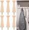 10 Pcs Wooden Shaker Peg Screw-on Shaker Pegs 3.3 Inch Solid Unfinished Wood Shaker Racks Wooden Hooks for Hanging Clothes Hats Keys Bags Towel