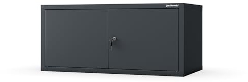 Jan Nowak Aktenschrankaufsatz C01L Aufsatz für Aktenschrank Büroschrank Metall Pulverbeschichtung Flügeltüren 38 x 80 x 40 cm (Anthrazit)