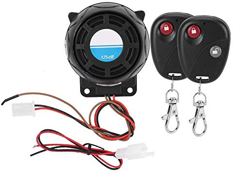 Motorrad-Fernbedienungs-Alarmhupe, Diebstahlsicherungssystem, 105 bis 125 dB, super lauter Vibrationsalarm, All-in-One-Design mit Fliegender Untertasse, dynamischem Passwort und