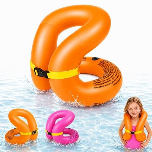 Flotador Infantil 3-6 años – Aro de natación Inflable con Correa Ajustable, Seguro y Duradero, fácil de inflar y Transportar, Ideal Piscina Playa Aprendizaje acuático (19–30 kg)