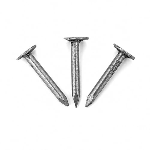Nuts About Bolts 15mm Clout Nails | Extra Large Head Galvanised Roofing Felt Tacks for Shed Roof, Fences & Timber | Rust-Resistant Zinc-Coated Steel | Ring Shank | Pack of 100